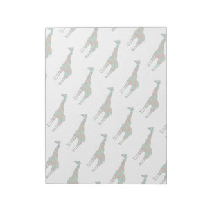Bloc-note Giraffe Impression Brown et Turquoise
