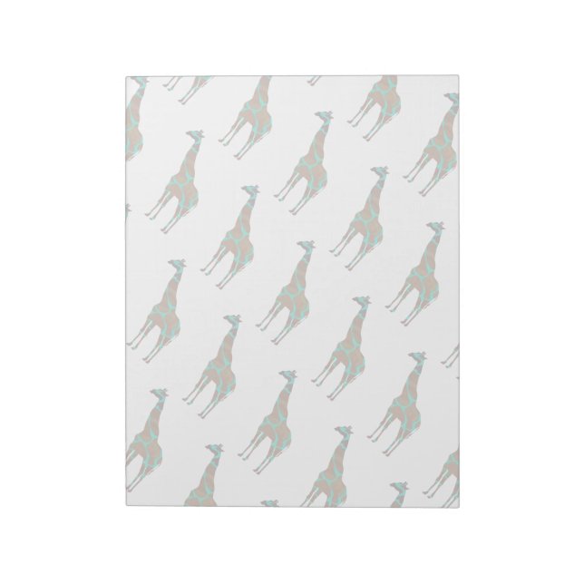 Bloc-note Giraffe Impression Brown et Turquoise (Tourné)