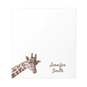 Bloc-note Giraffe Safari Nom personnalisé