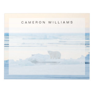 Bloc-note Glace et neige Ours polaire Iceberg Norvège