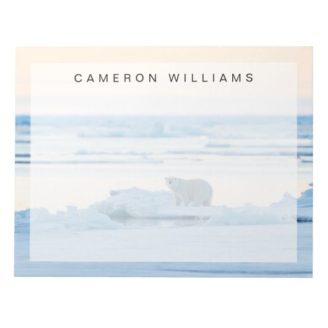 Bloc-note Glace et neige | Ours polaire Iceberg Norvège (Devant)