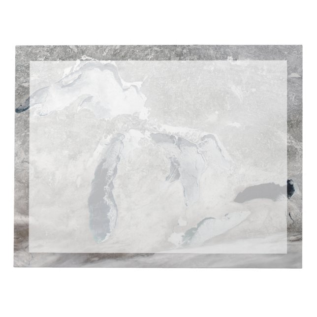 Bloc-note Glace Sur Les Grands Lacs, États-Unis. (Devant)