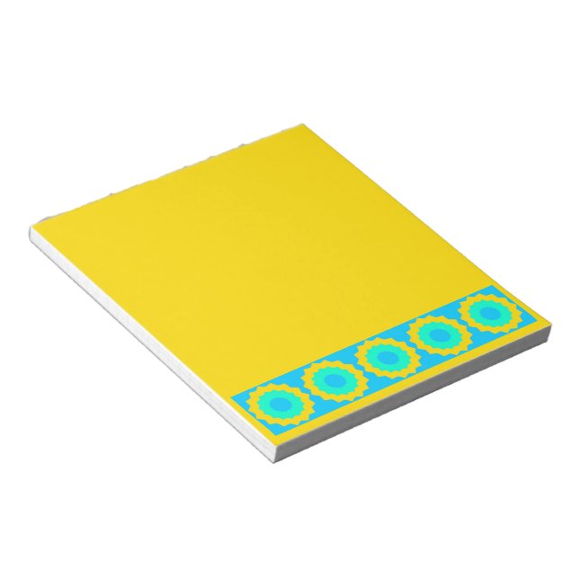 Bloc-note Glaces étoilées en jaune et vert (Incliné)
