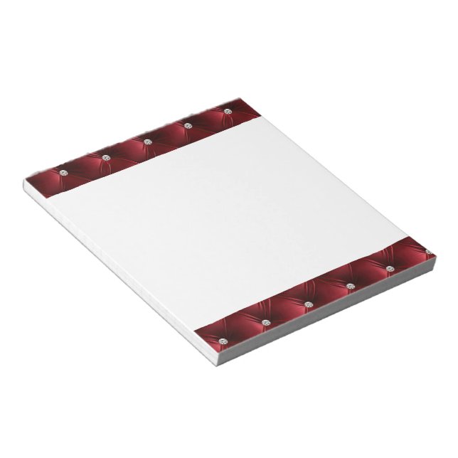 Bloc-note Glam Girly Rouge Faux Velvet (Incliné)