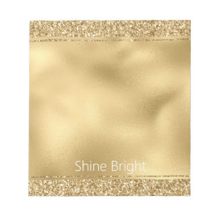 Bloc-note Glam Gold Glitzy Parties scintillant