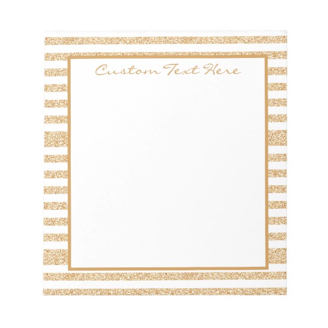 Bloc-note Glam Gold Parties scintillant  Motif Girly Sparkle (Devant)