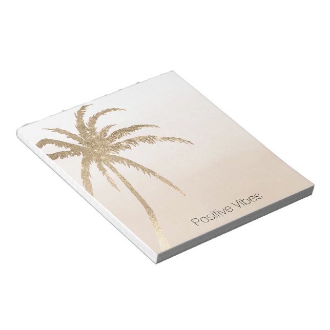 Bloc-note Glam Gold Tropical Palm ombre (Incliné)