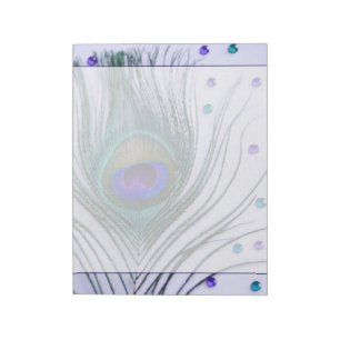 Bloc-note Glam Peacock Plumes violet