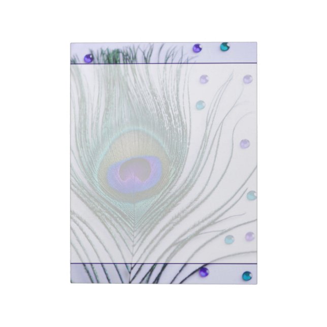 Bloc-note Glam Peacock Plumes violet (Tourné)
