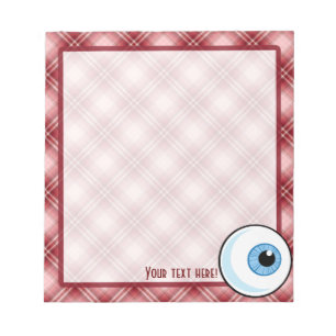 Bloc-note Globe oculaire rouge de plaid
