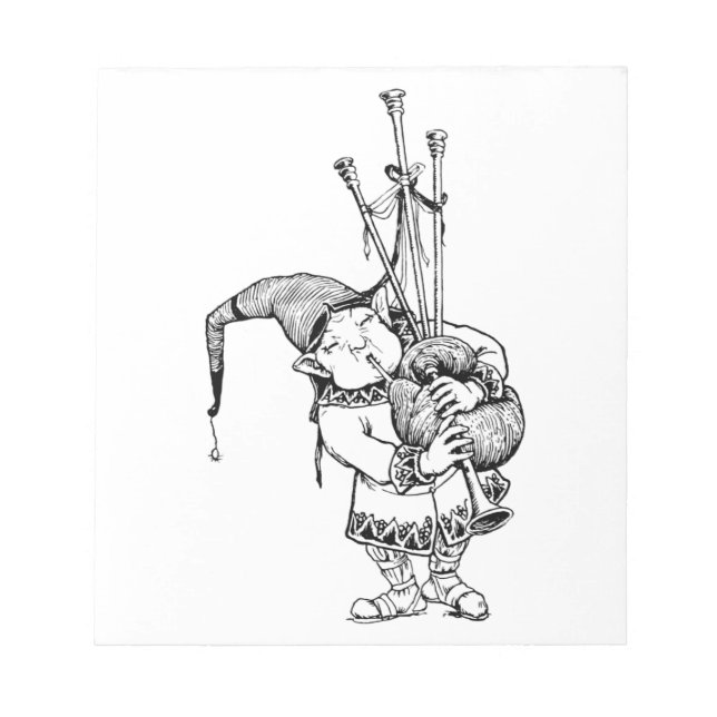 Bloc-note Gnome et ses tuyaux (Devant)