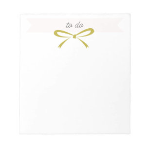 Bloc-note Gold Bow "à faire"
