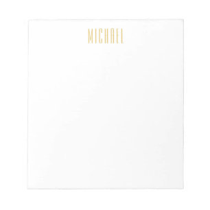 Bloc-note Gold Color Professional Nom minimaliste tendance