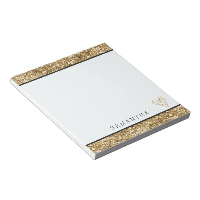 Bloc-note Gold Confeti Glitter (Incliné)