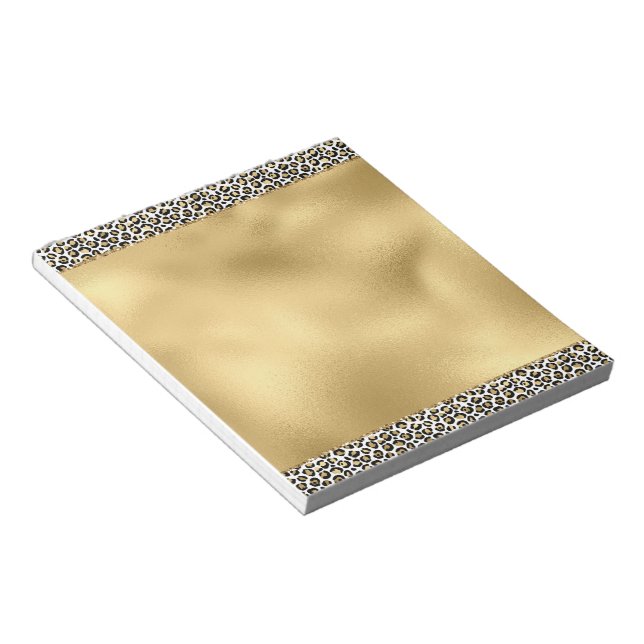 Bloc-note Gold Glam Black Leopard (Incliné)