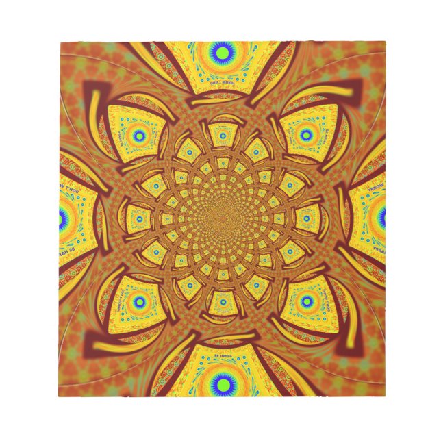 Bloc-note Golden Red Africain couleurs asiatiques (Devant)
