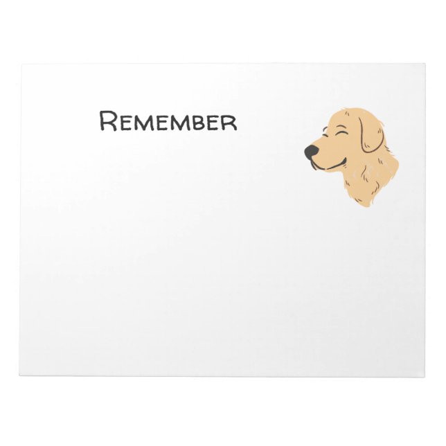 Bloc-note Golden Retriever (Devant)