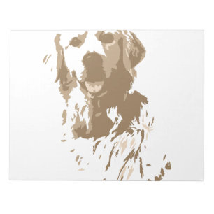 Bloc-note Golden retriever créatif de dessin