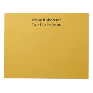 Bloc-note Goldenrod Couleur Plain Élégant Professionnel Mode