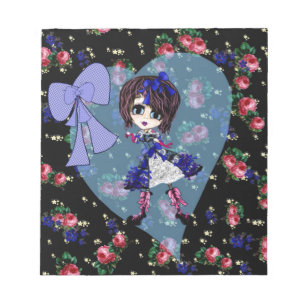 Bloc-note Gothique Lolita Saphire cadeaux bleu girly