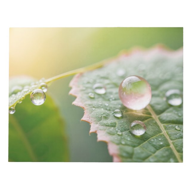 Bloc-note Goutte de rosée Nature Faune colorée Sérène Tranqu (Devant)