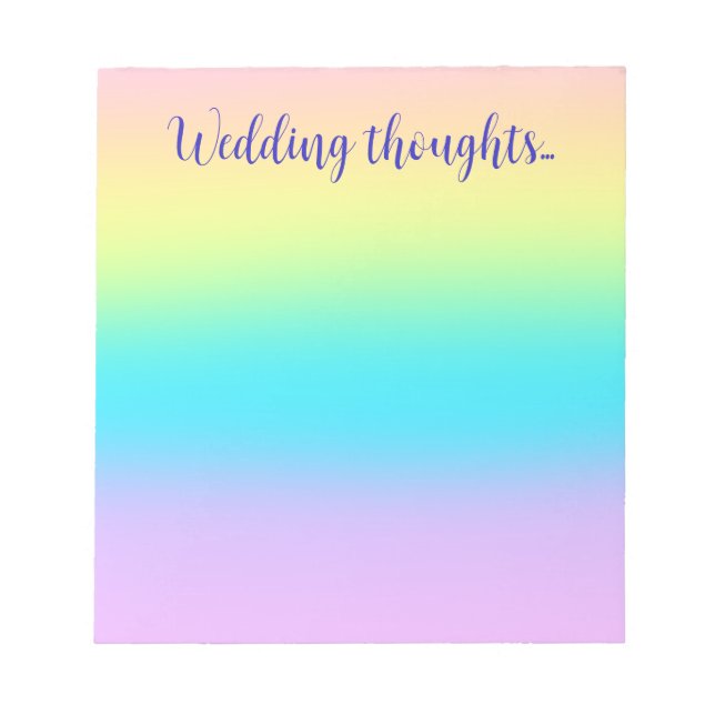 Bloc-note Gradient de Gorgeous Pastel (Devant)
