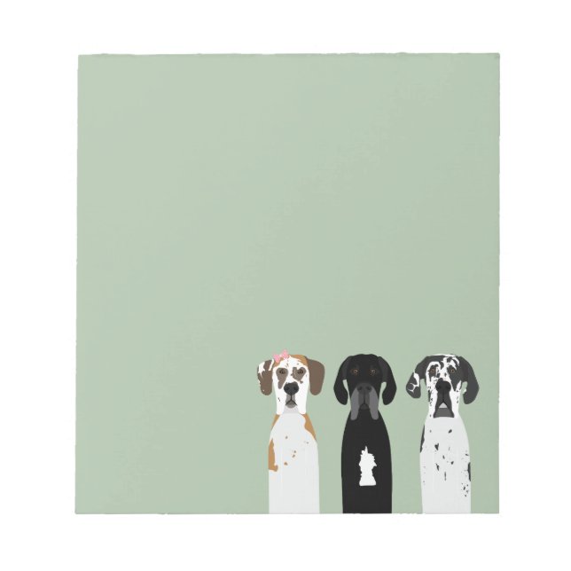 Bloc-note Grand Chien Danois (Devant)