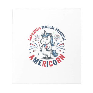 Bloc-note Grand-mère design de chemise de licorne americorn