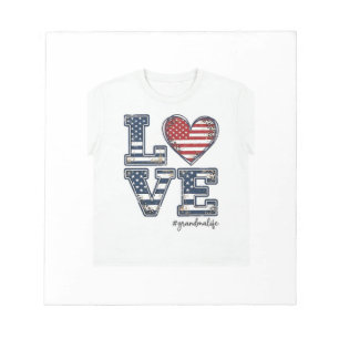 Bloc-note Grand-mère patriotique Vie Amour Vintage Design de