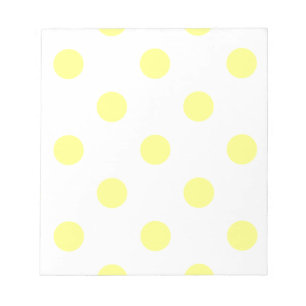 Bloc-note Grand Pois - Jaune sur Blanc