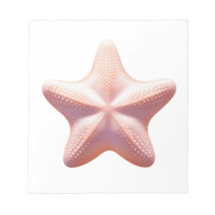 Bloc-note Grande étoile de mer rose