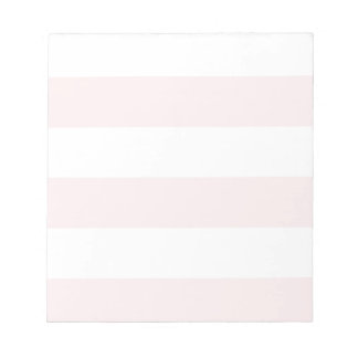 Bloc-note Grandes bandes - Blanc et rose pâle
