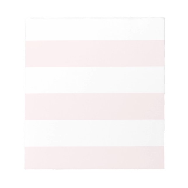 Bloc-note Grandes bandes - Blanc et rose pâle (Devant)