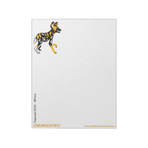 Bloc-note Graphique original -Peint Chien- Animaux en voie d