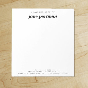 Bloc-note Gras moderne Élégant À partir du bureau de