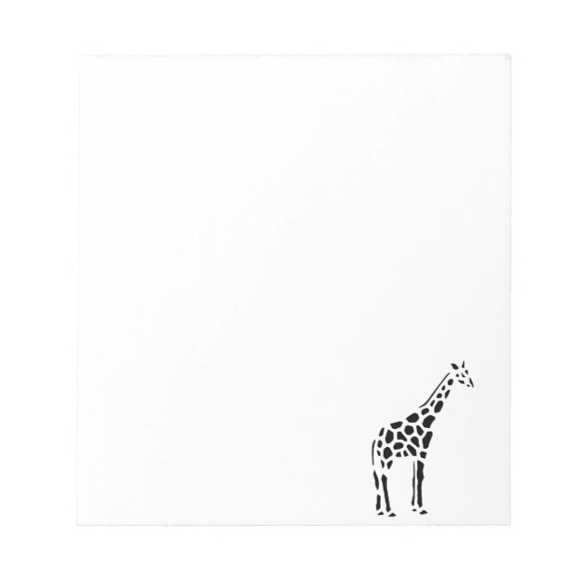 Bloc-note Gravure en bois Vintage Giraffe (Devant)