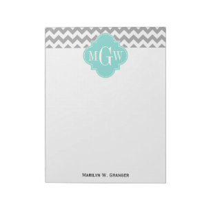 Bloc-note Gray Wht Chevron