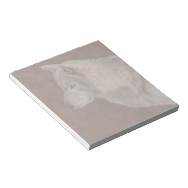 Bloc-note Gray Wolf Portrait Art de la faune (Incliné)