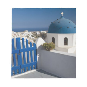 Bloc-note Grèce et île grecque de Santorin depuis le