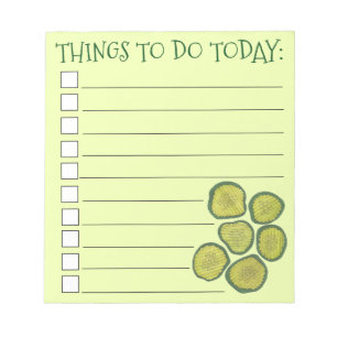 Bloc-note Green Kosher Dill Sweet Pickle Chips Liste de véri