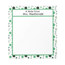 Green Polka dot teacher appreciation gift