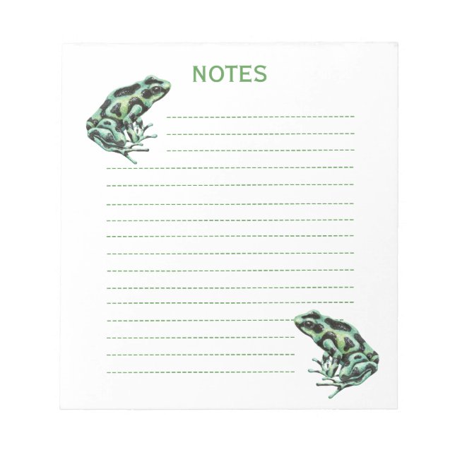 Bloc-note grenouille à fléchettes (Devant)