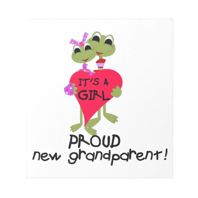 Bloc-note Grenouille Fière grand-parent des cadeaux de fille (Devant)