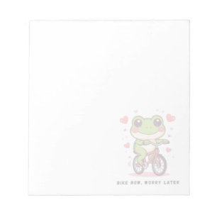 Bloc-note Grenouille Mignonne à Vélo Cadeau Drôle pour les