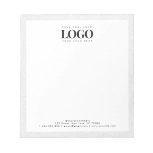 Bloc-note Grey Kraft Ajouter votre rectangle Logo Entreprise