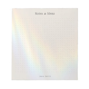 Bloc-note Grille de points esthétique arc-en-ciel à prisme p
