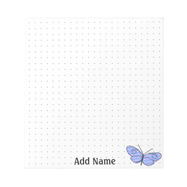 Bloc-note Grille de points personnalisée de papillon cosmiqu (Devant)