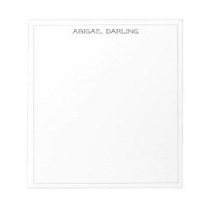 Bloc-note Gris Simple Moderne Professionnel Bord Mince