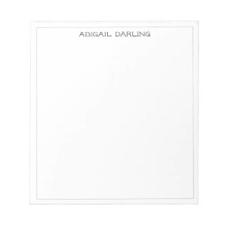 Bloc-note Gris Simple Moderne Professionnel Bord Mince