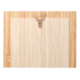 Bloc-note Grotte blanche Cerf de bois Grain style graphique